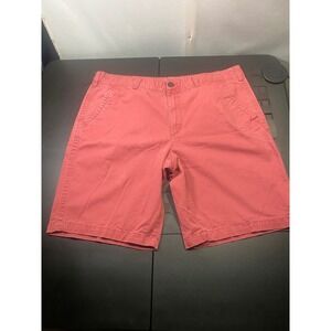 Urban Pipeline Mens 40 Red Casual Chino Shorts Cotton Blend Flat Front‎
